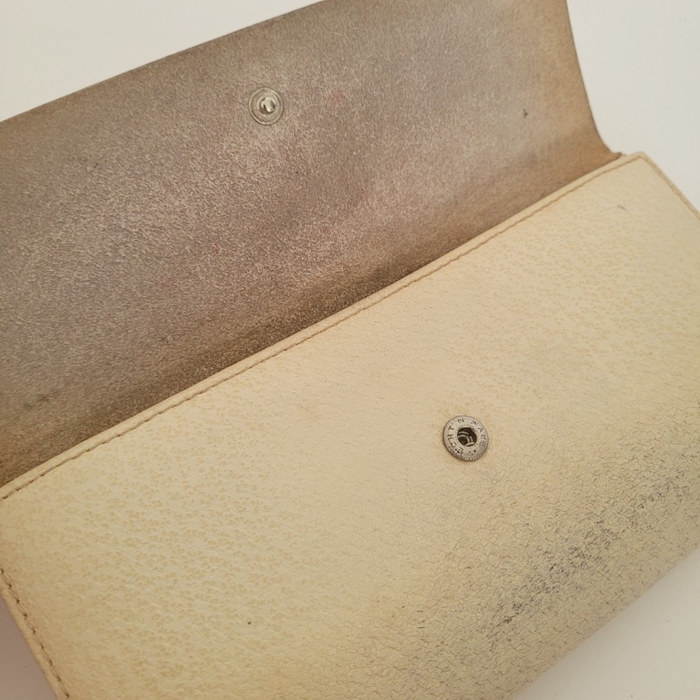 Vintage Gucci Metallic Gold Leather Long Wallet Flip Lock 035.661.1893.5 Italy - Picture 5 of 13